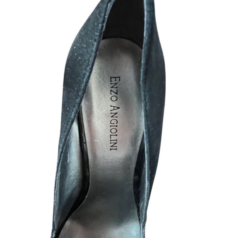 Good🎉 Condition ENZO ANGIOLINI open toed black heels, size 8 - Picture 9 of 10